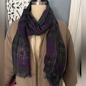 Ralph Lauren Purple and Green Plaid Scarf